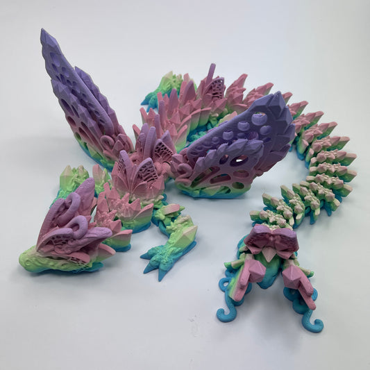 3d printed Fae Wolf Dragon - View 2