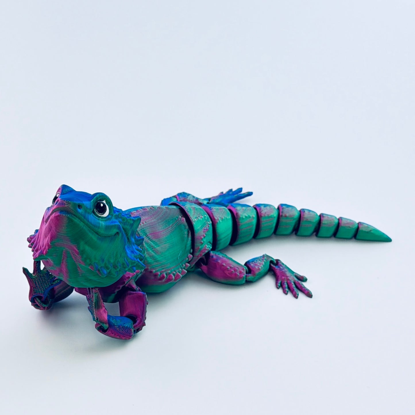 3d printed beardie - paua