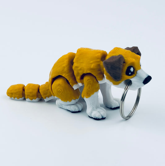 mini dog keyring - yellow