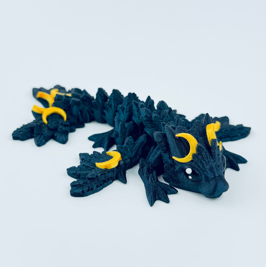 Tiny Lunar Dragon with gold moons