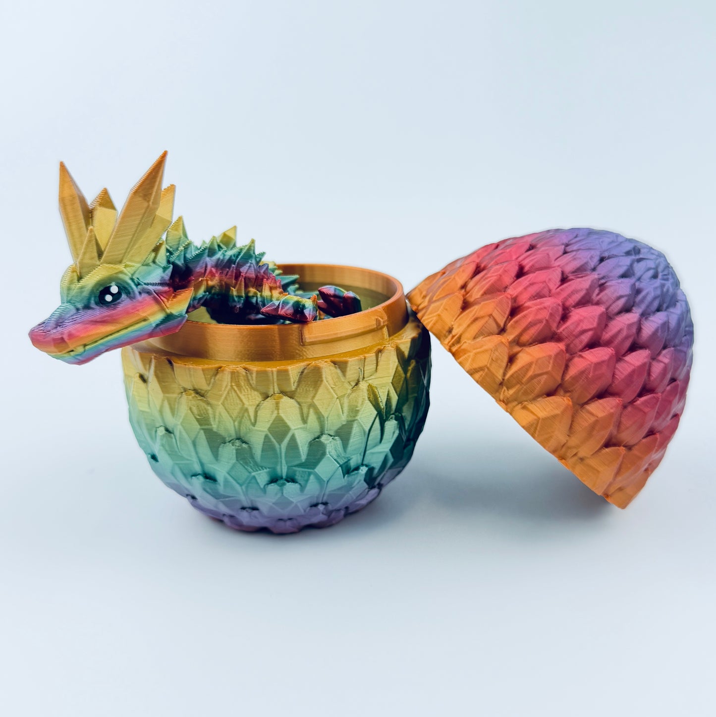 15cm baby crystal dragon inside egg