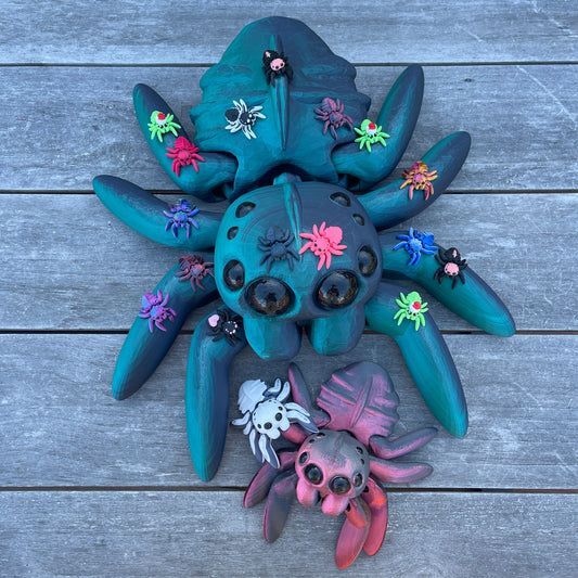 Spider - 5 sizes, various styles and colours including glow in the dark