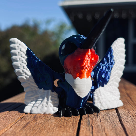 3d printed Articulated Hummingbird - View 2