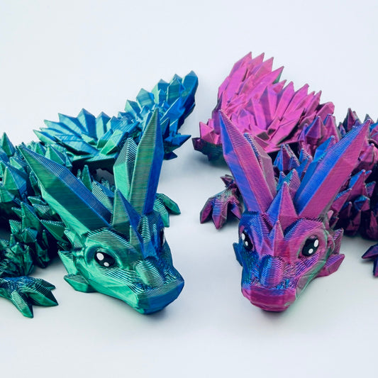 pair of baby crystalwing dragons