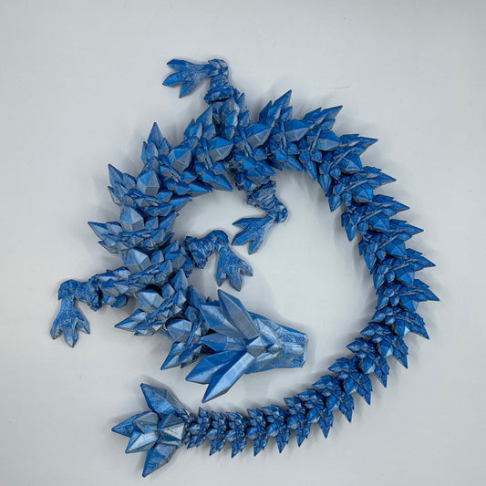3d printed Crystal Dragon - five sizes, up to 1.5m long! - View 3