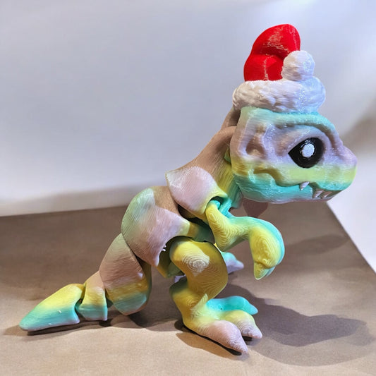 3d printed Mini Santa T-Rex - View 2