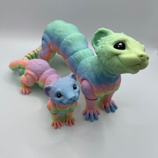 3d printed Ferret - includes mini key ring variant - View 3