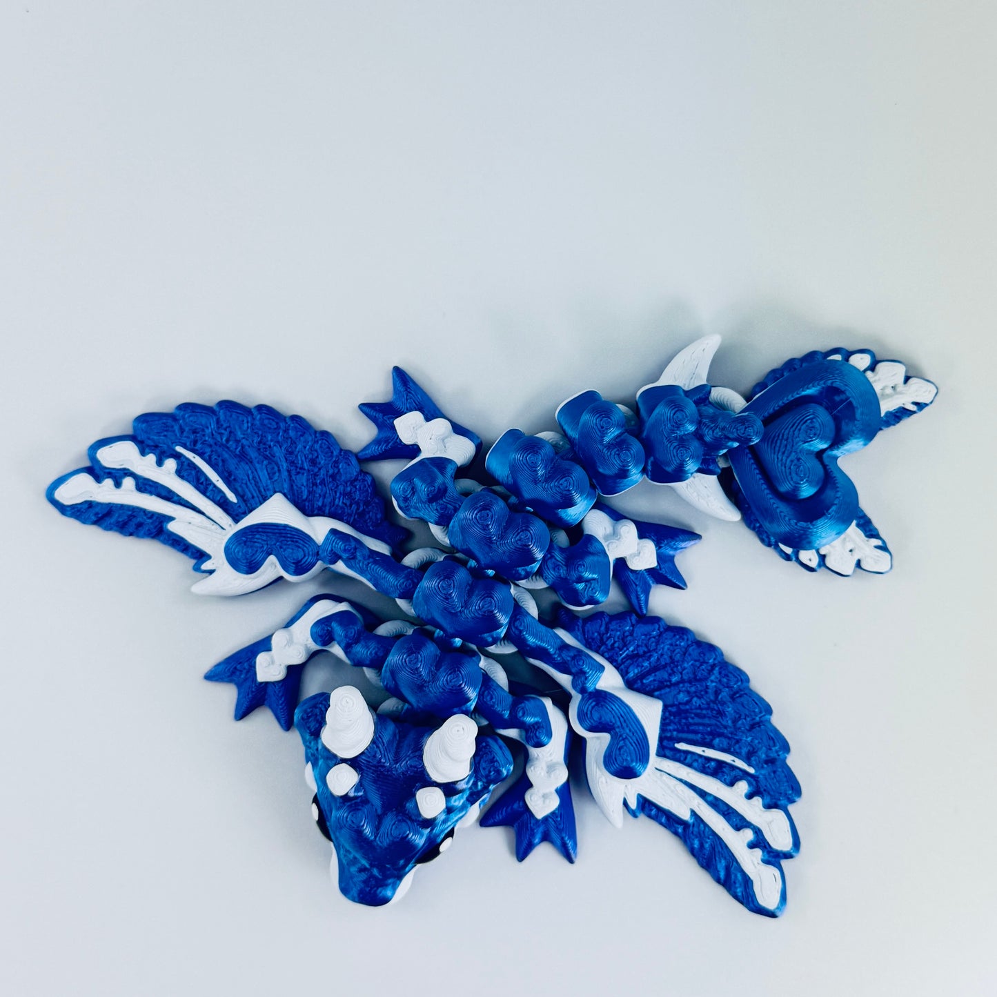 3d printed tiny heart dragon - hand painted - view 2
