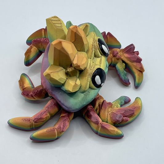 3d printed gemstone crab - view 2