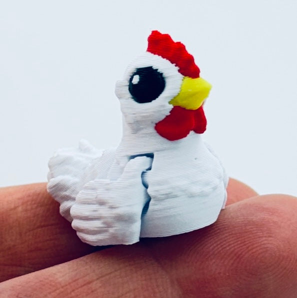 3d printed teeny tiny chicken
