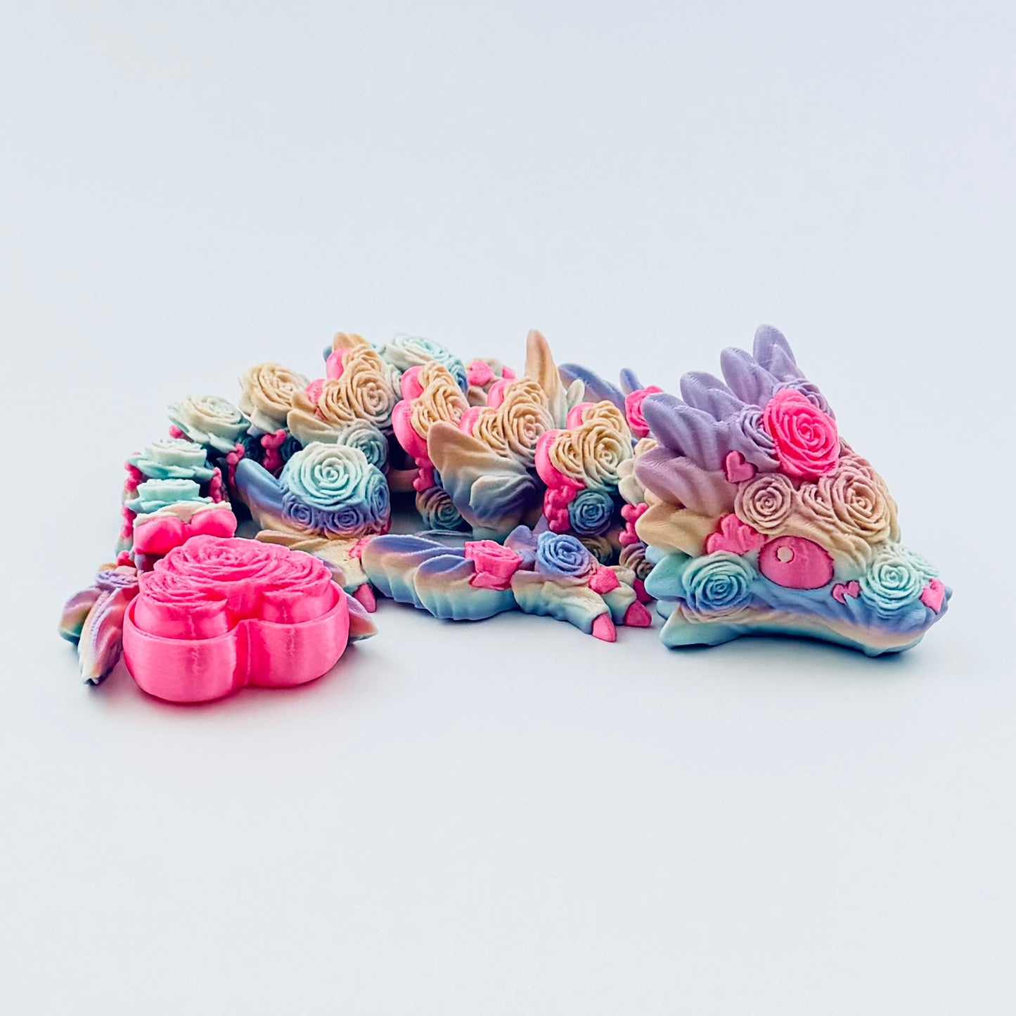 baby rose heart dragon - pink 2