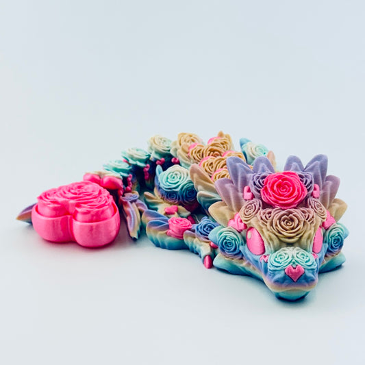 baby rose heart dragon - pink 1