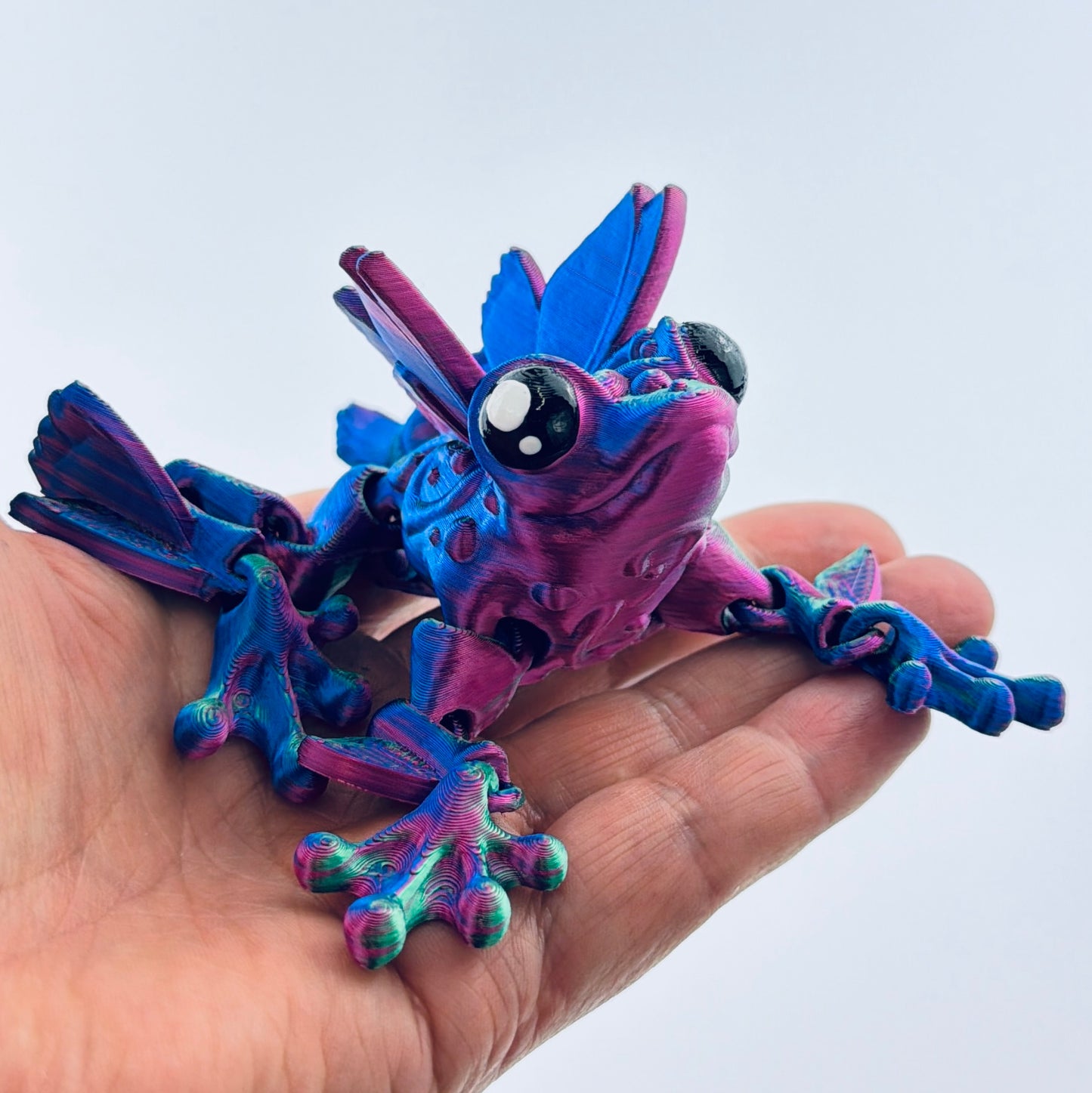 3d printed flutter frog - view 3