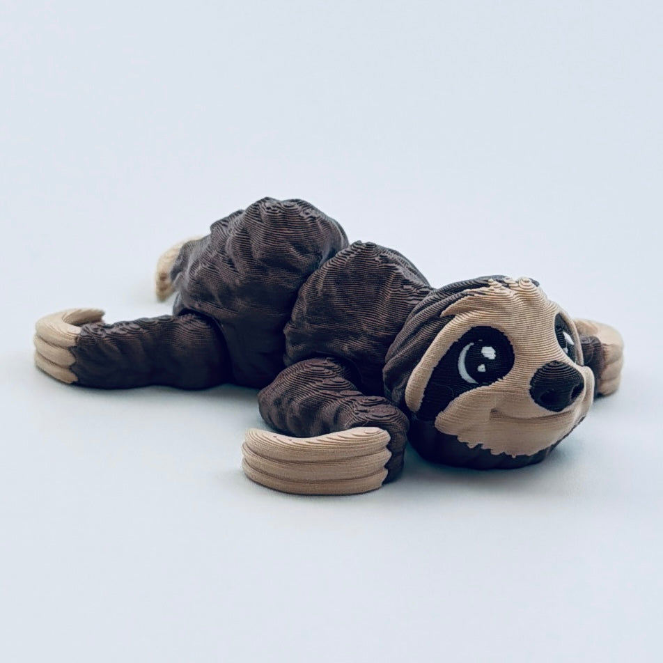 3d printed sloth - brown