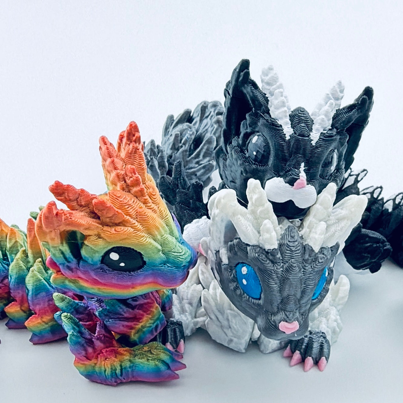 baby cat dragon trio