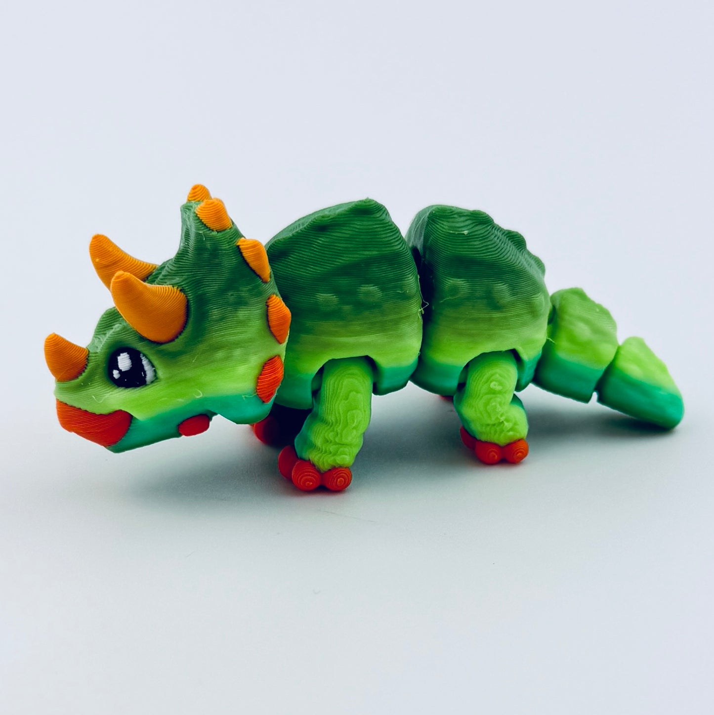 3d printed mini triceratops - view 5