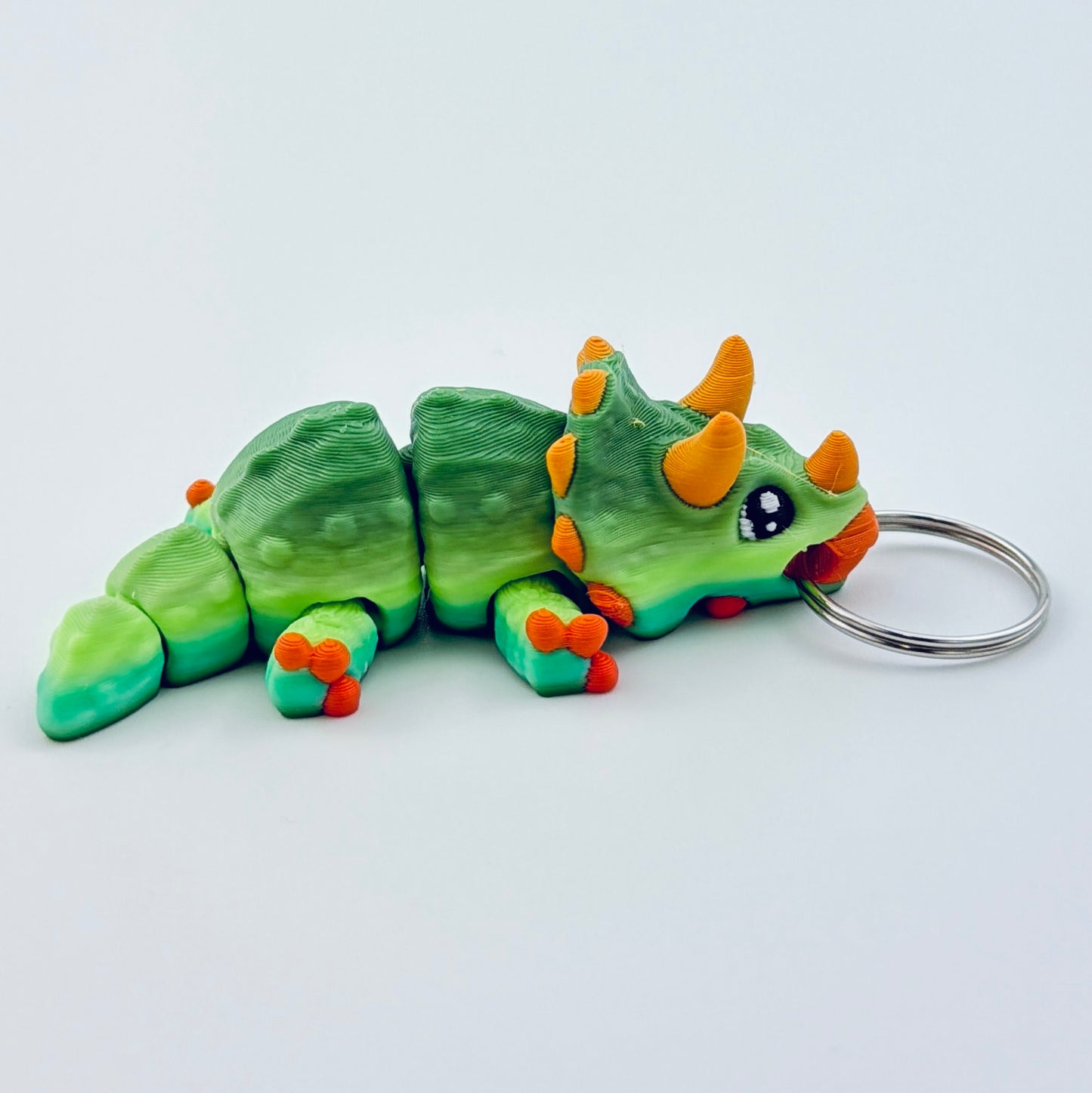 3d printed mini triceratops - view 3