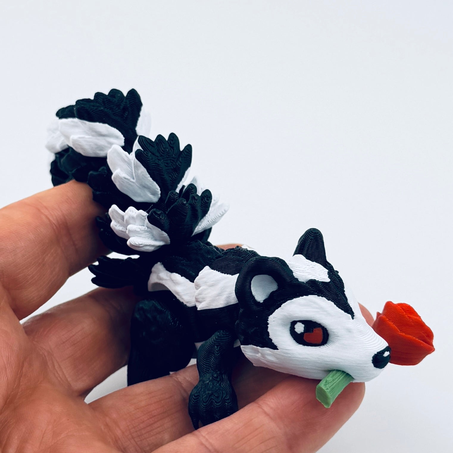3d printed rose skunk - view 1