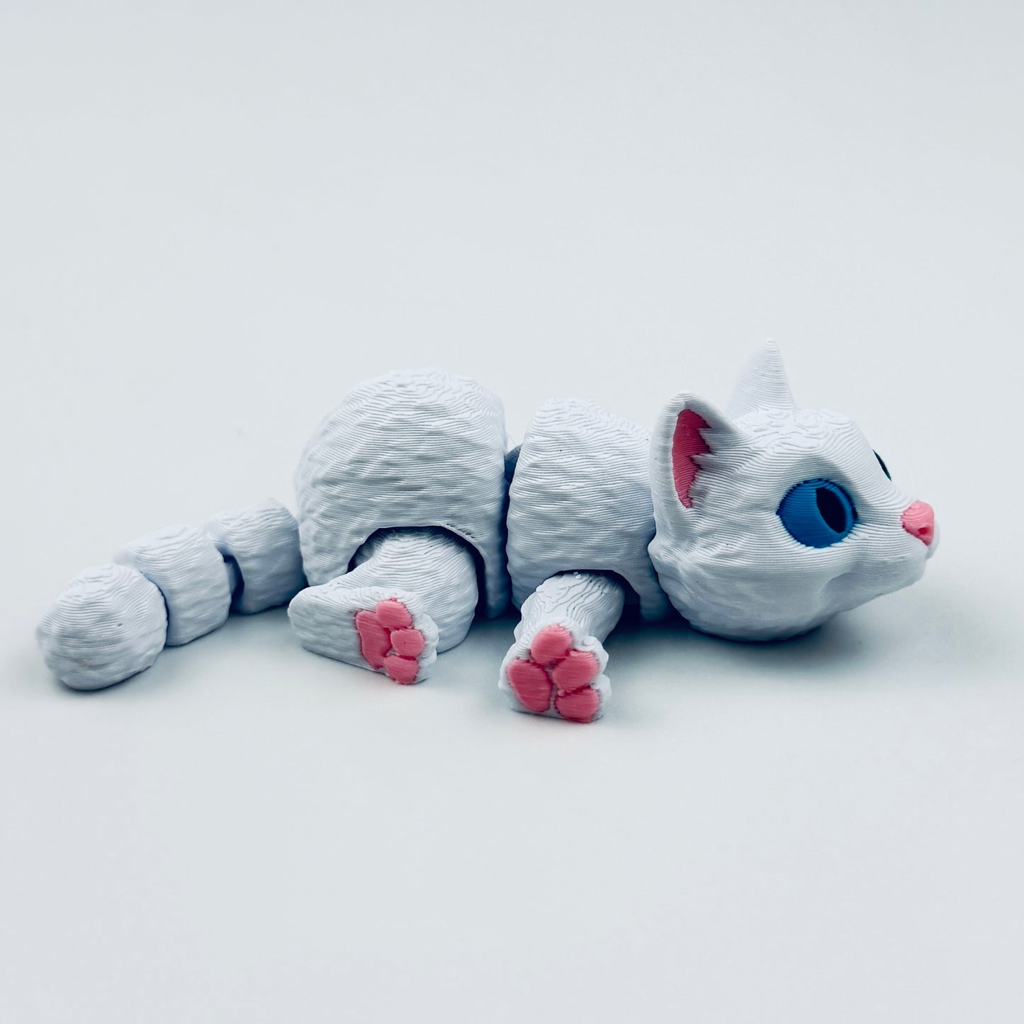 3d printed mini cat - white