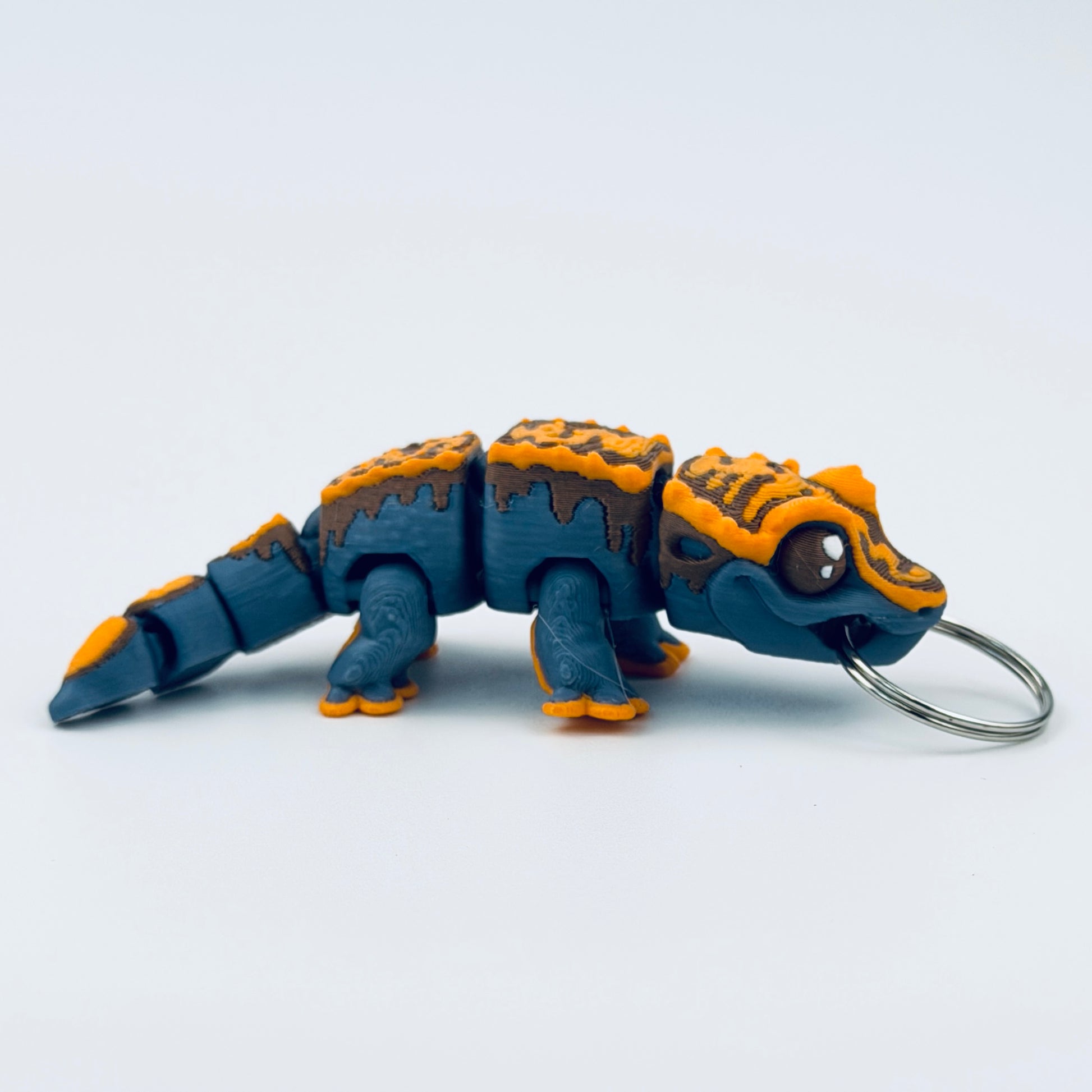 3d printed mini crested gecko with keyring