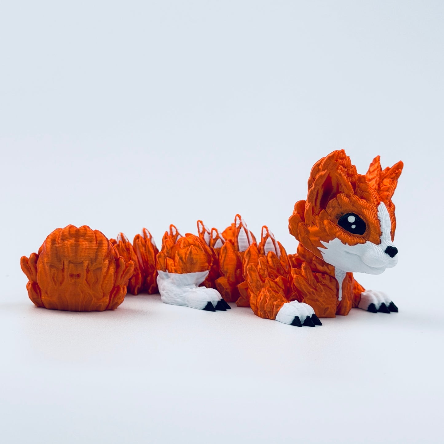 baby cat dragon - sitting orange
