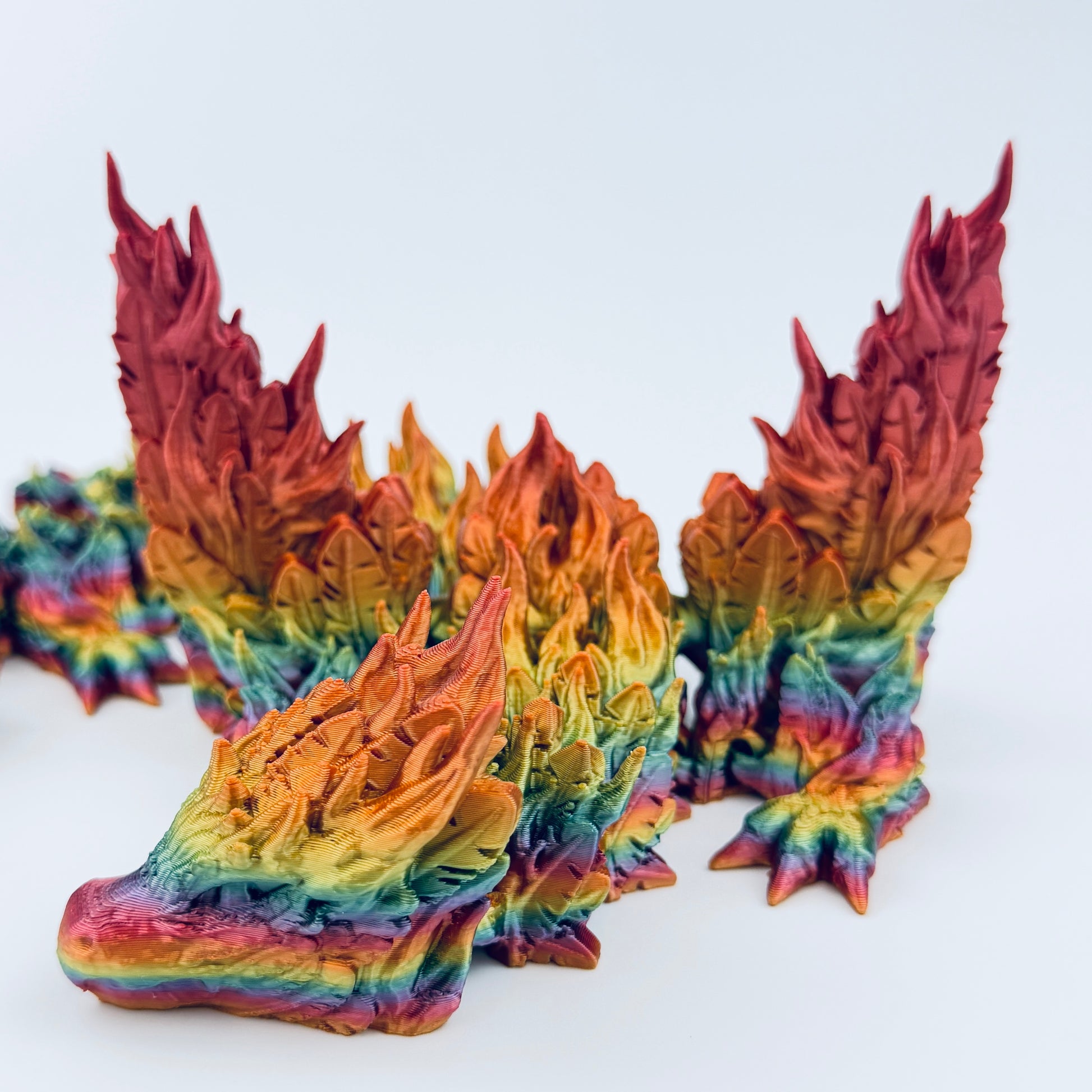 Large rainbow phoenix dragon