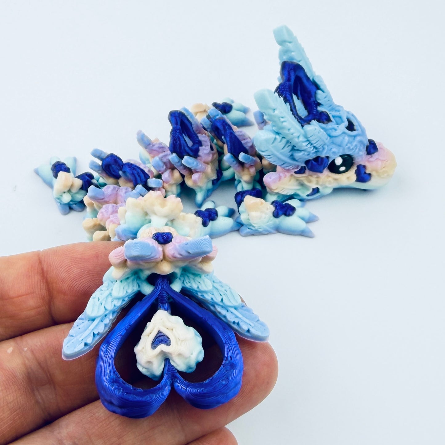 closeup of heart dragon tail