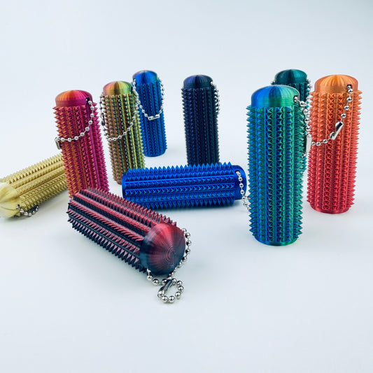 Sensory Spiked Fidget Roller Keychain for Stress Relief