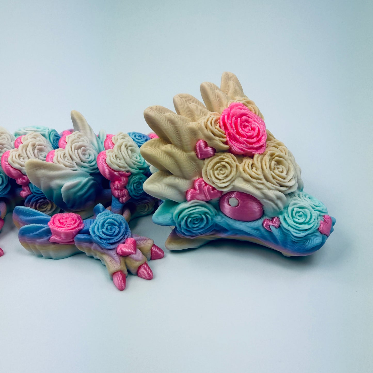 Baby Rose Heart dragon with Clicker Tail