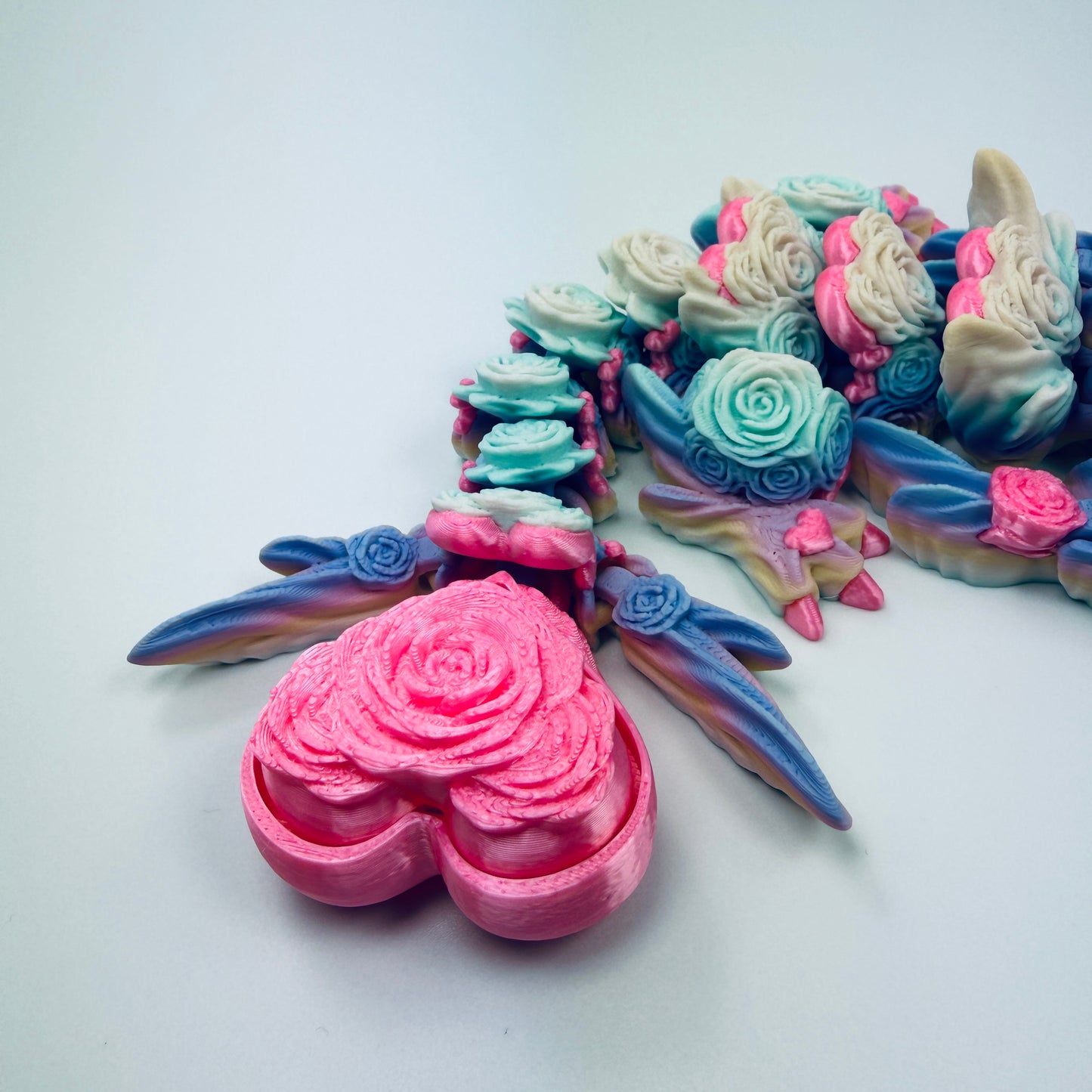 Baby Rose Heart dragon with Clicker Tail