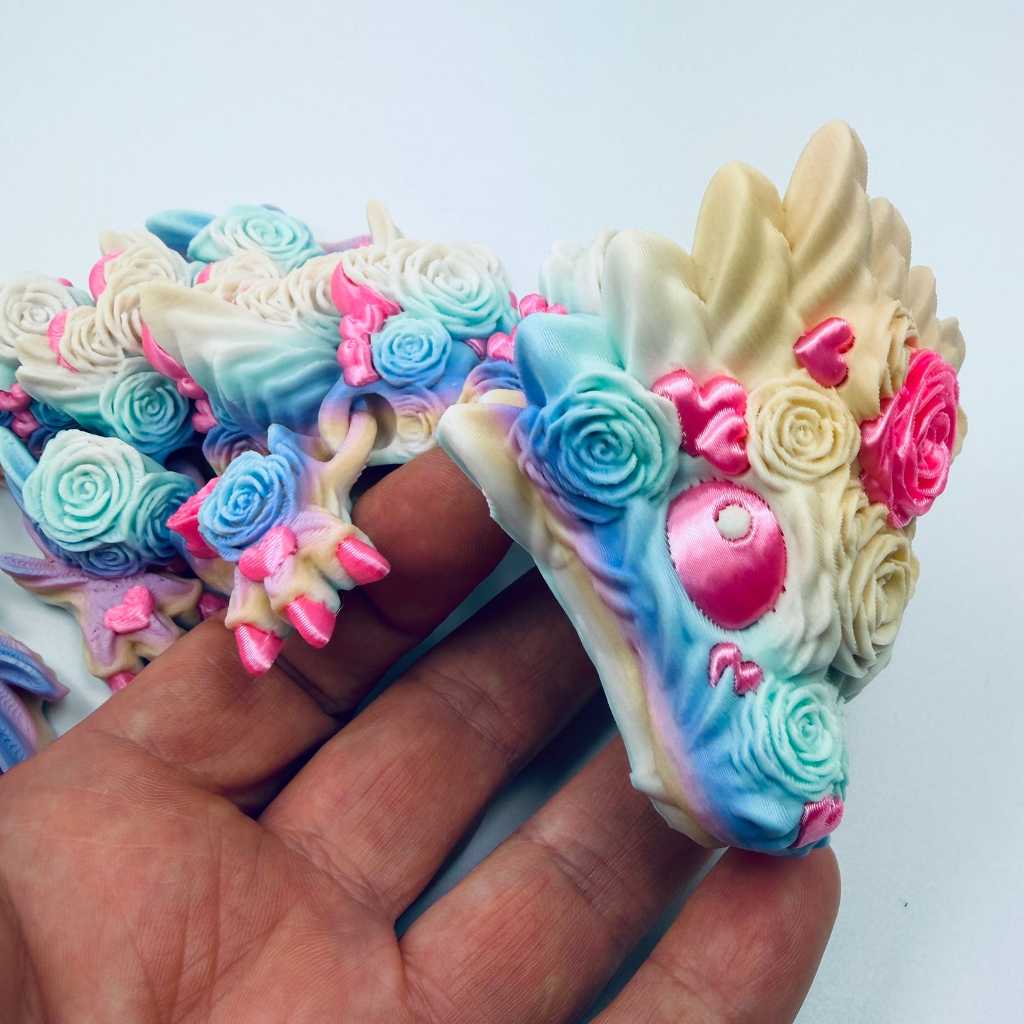 Baby Rose Heart dragon with Clicker Tail