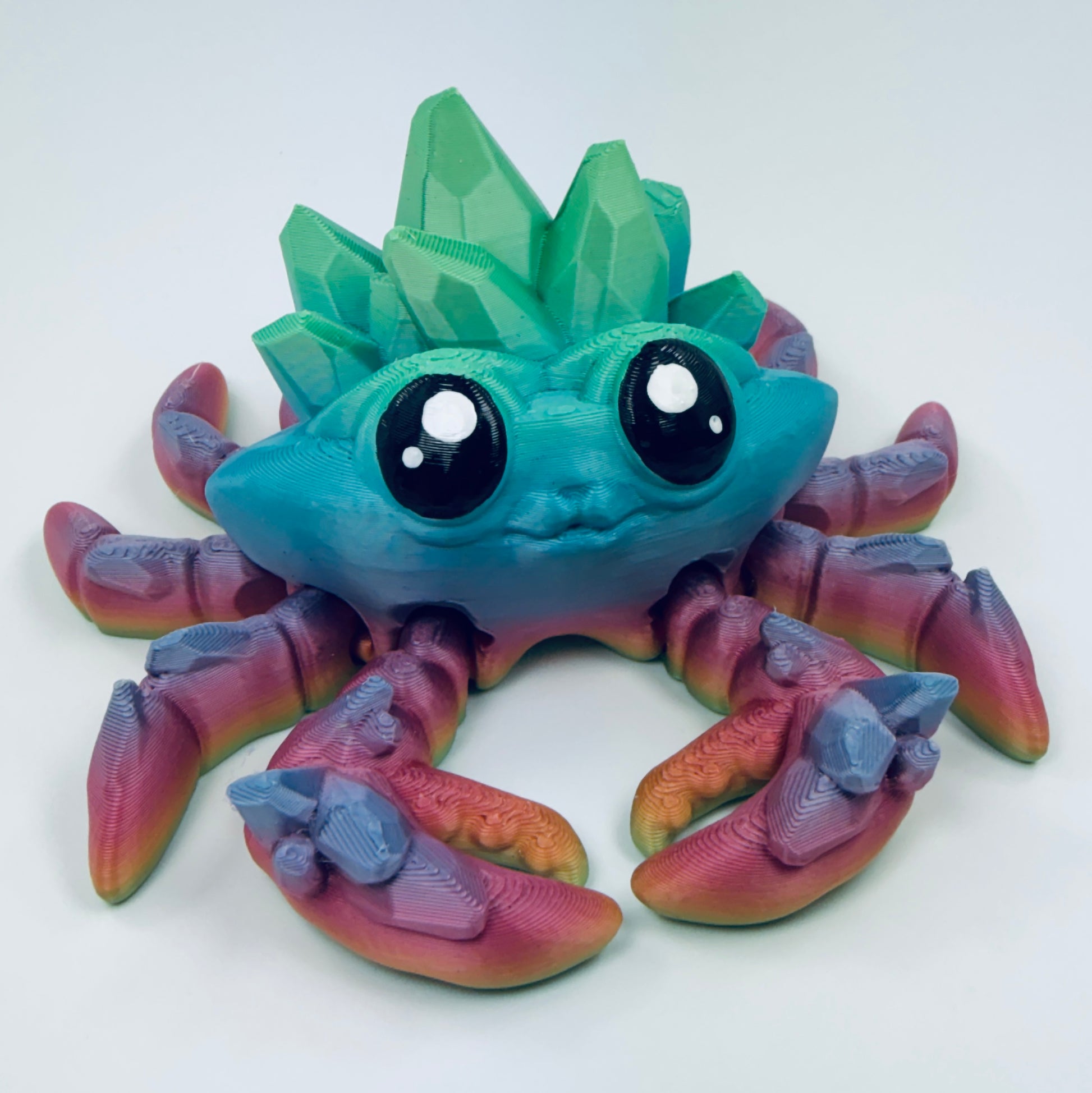 3d printed gemstone crab - view 1