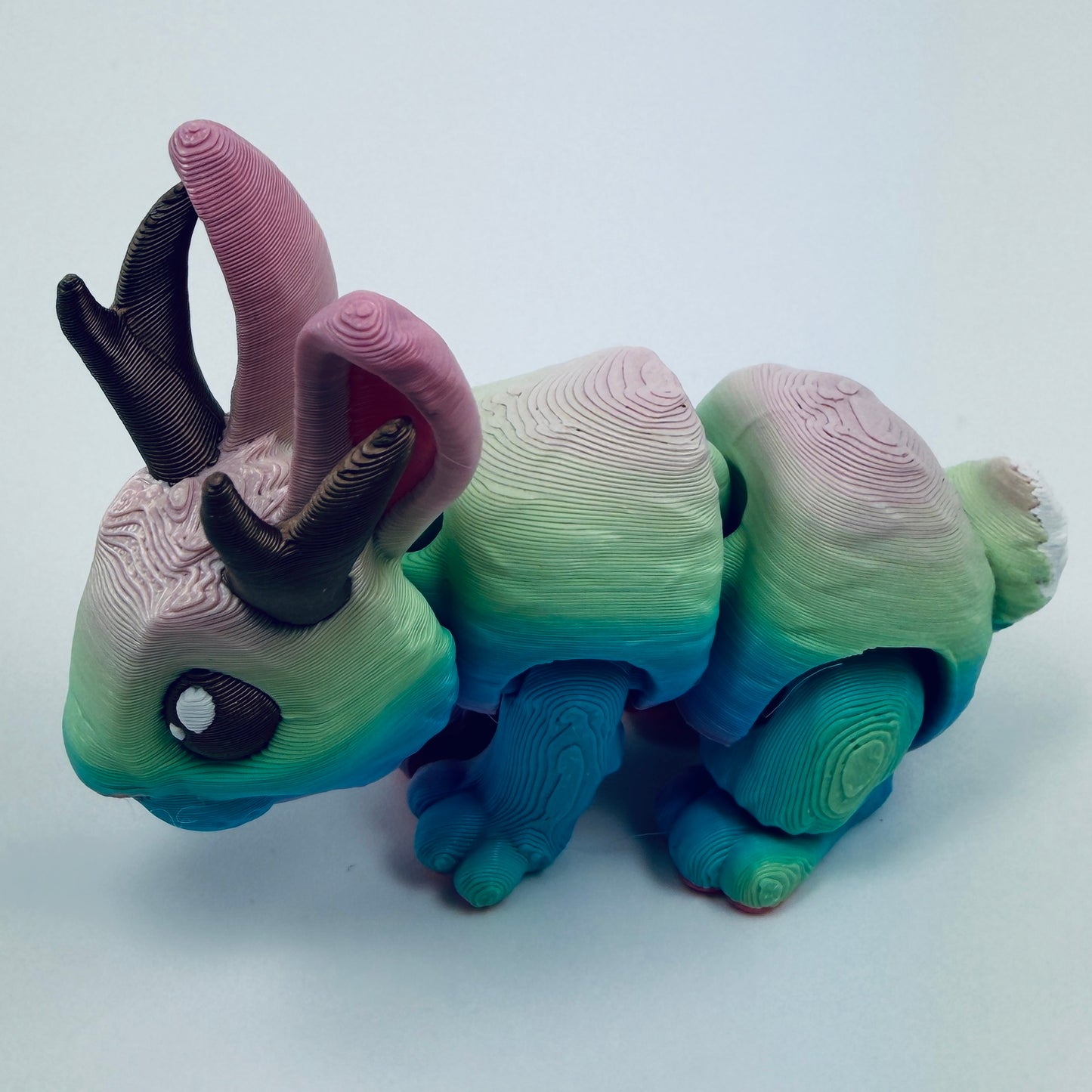 3d printed mini jackalope - view 4