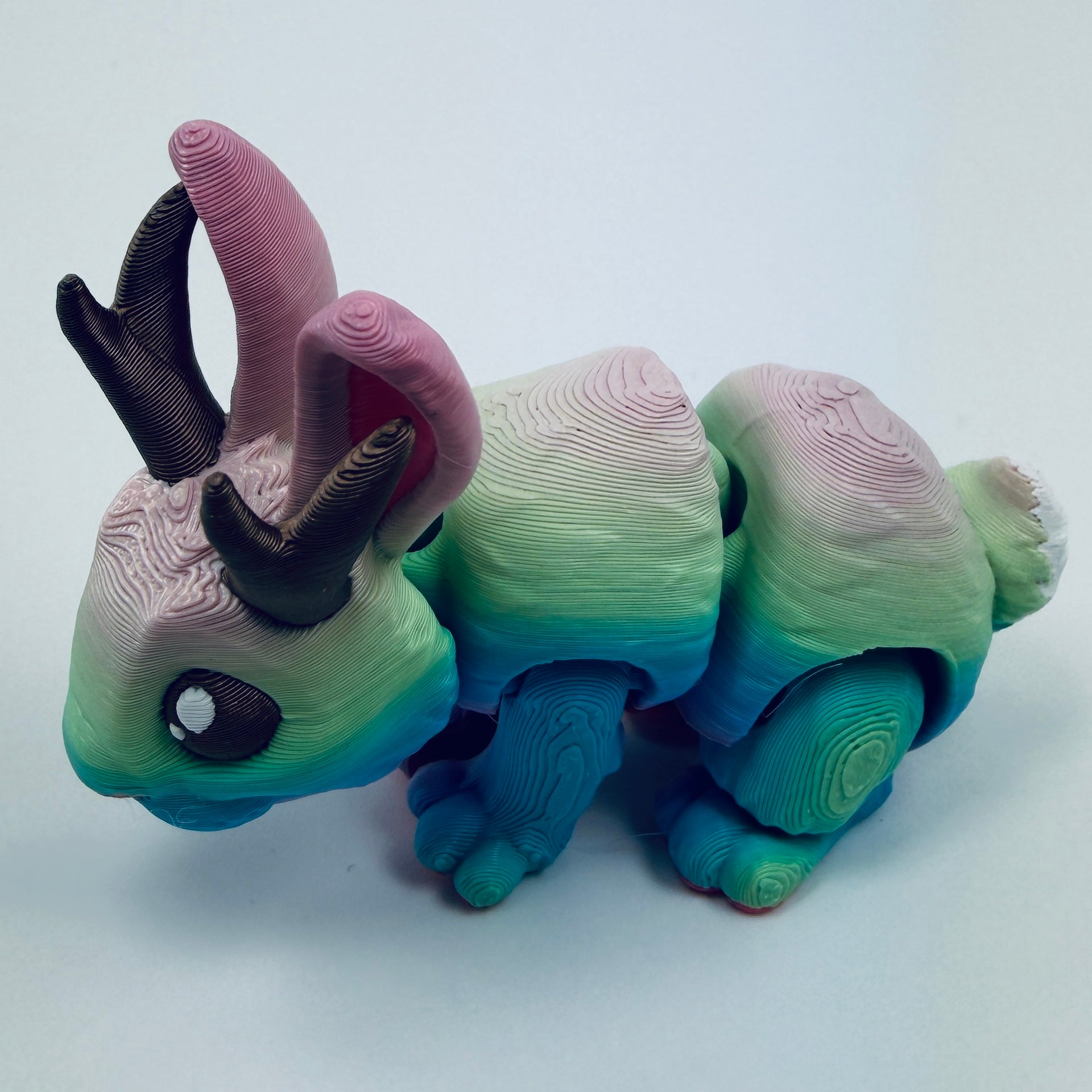 3d printed mini jackalope - view 4