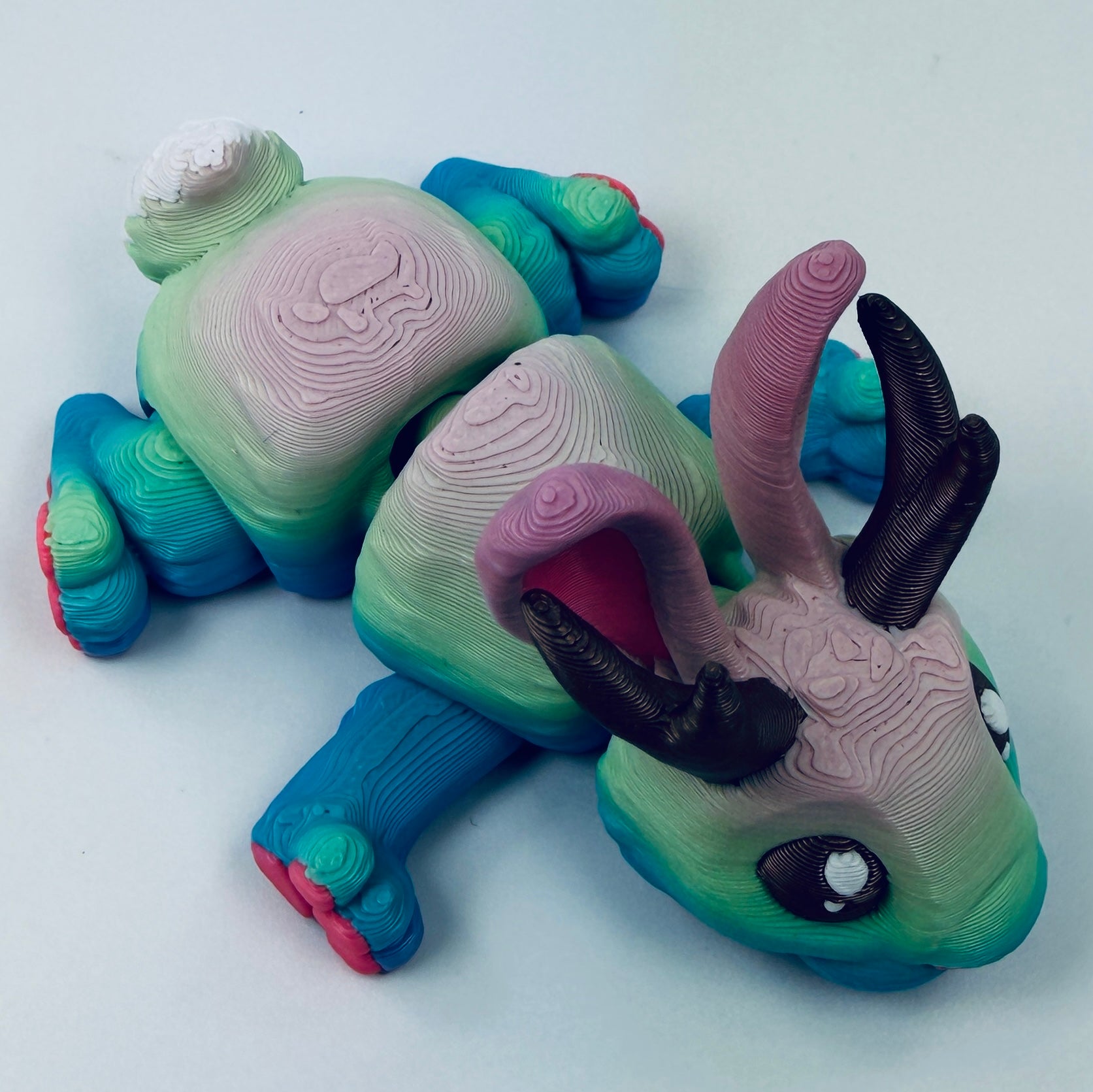 3d printed mini jackalope - view 2