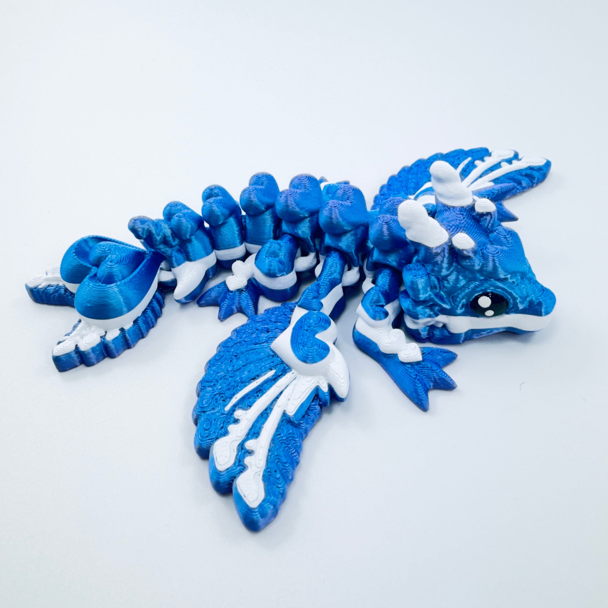 3d printed tiny heart dragon - hand painted - view 4