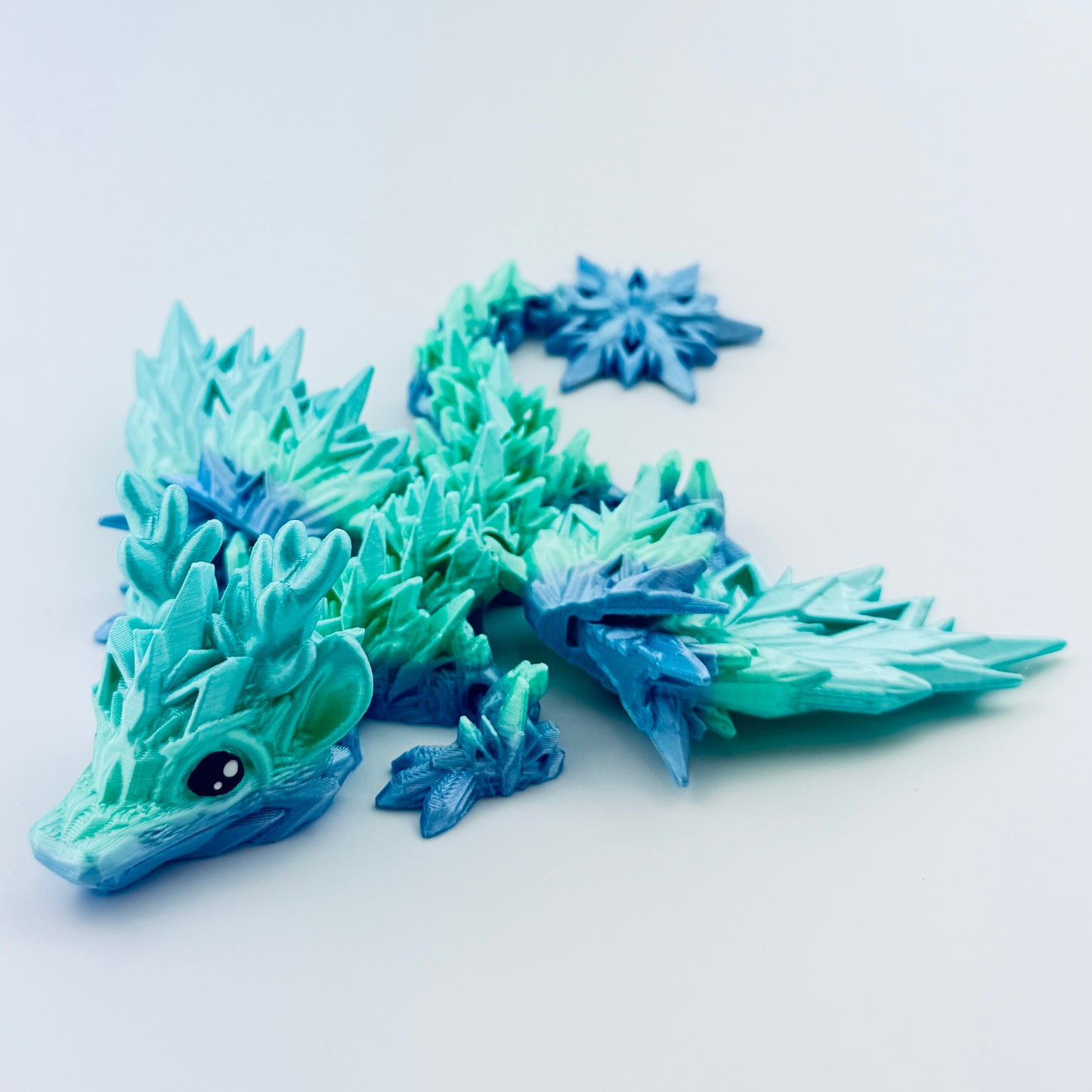 3d printed baby winter dragon - view 3