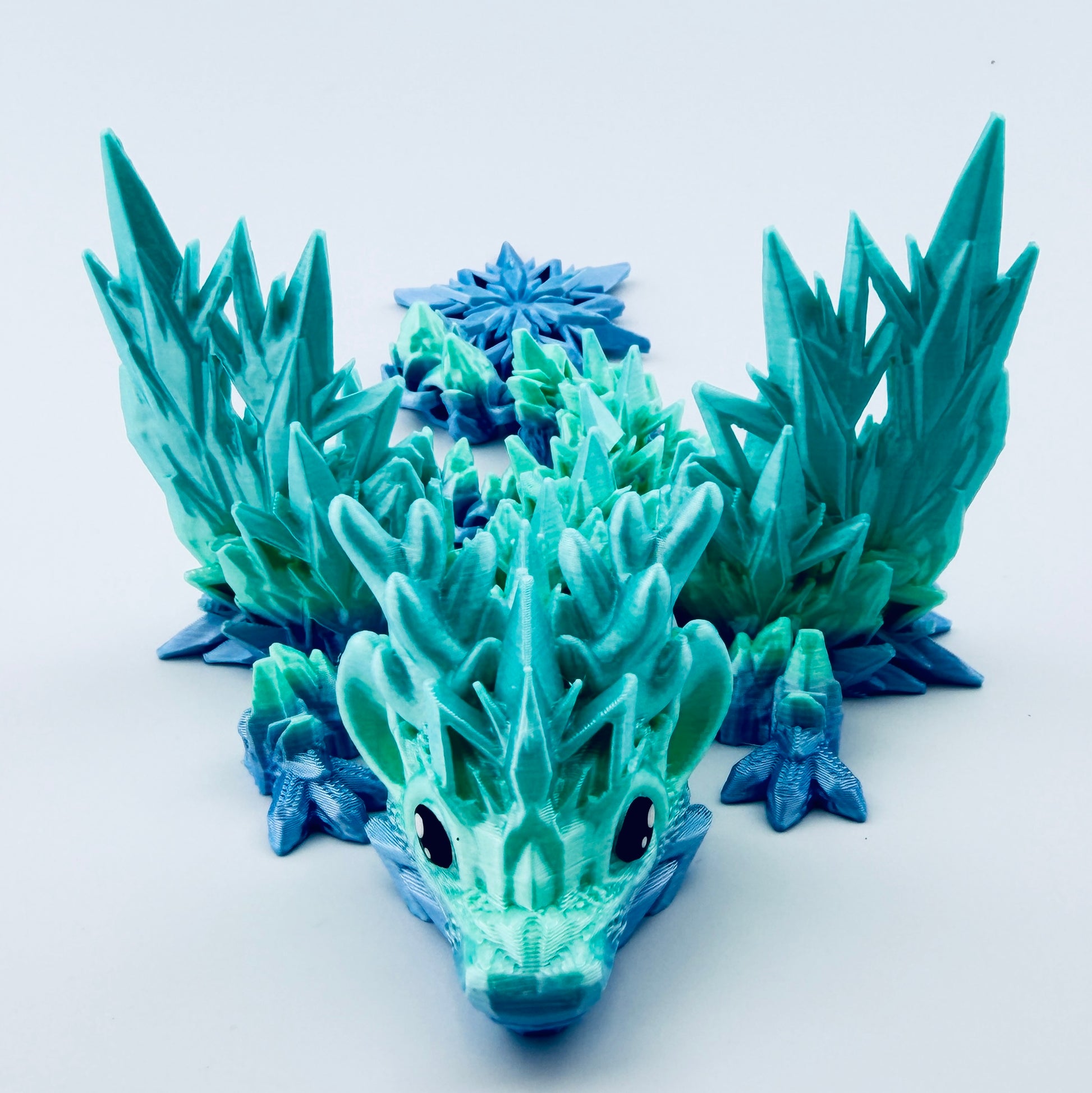 3d printed baby winter dragon - view 2