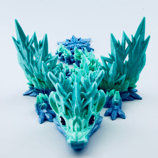 3d printed baby winter dragon - view 2