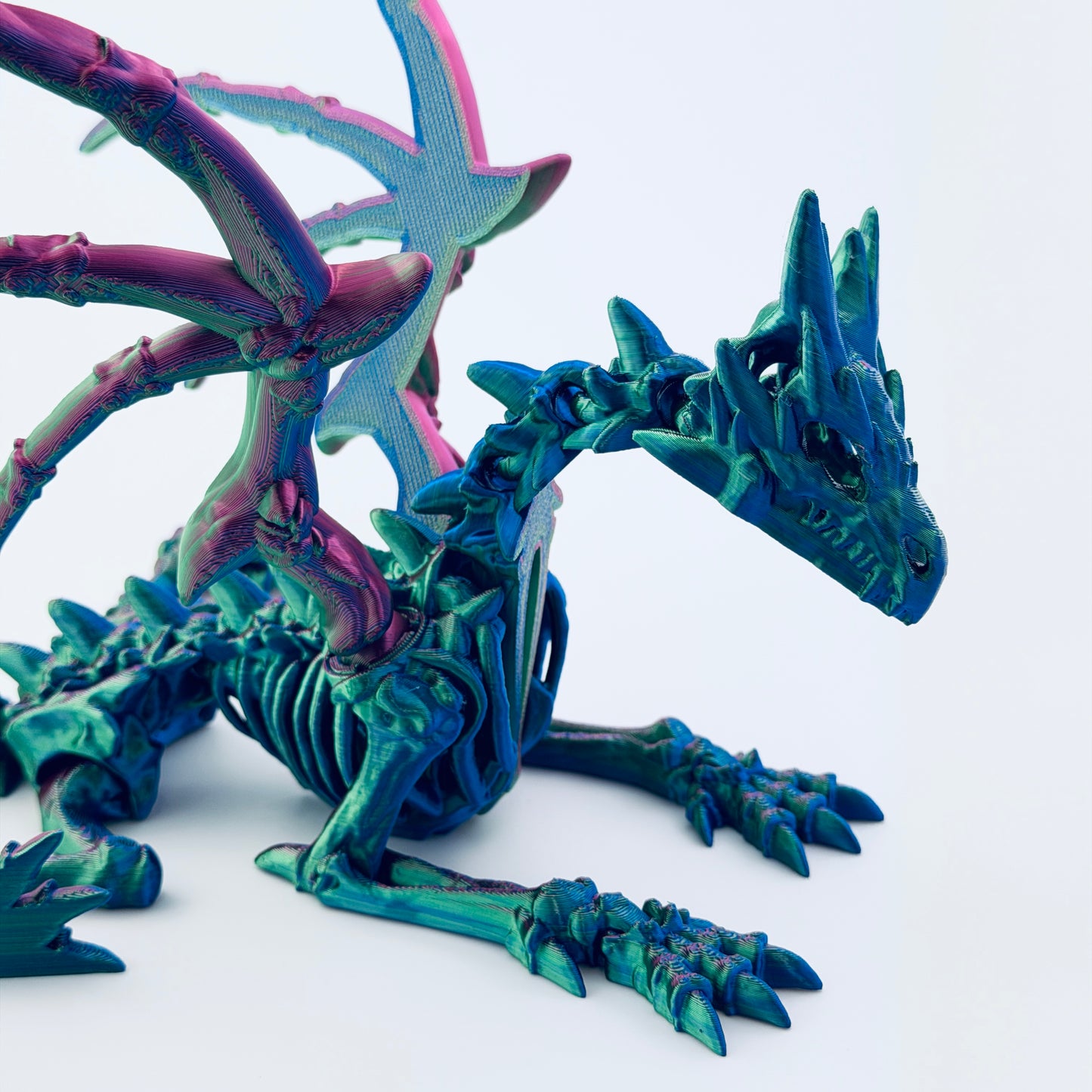 3d printed wraithwing dragon - bony wings - view 1