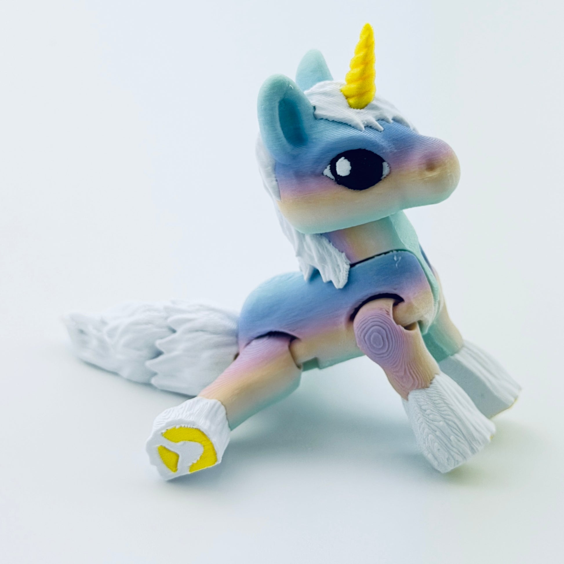 3d printed mini unicorn - view 3