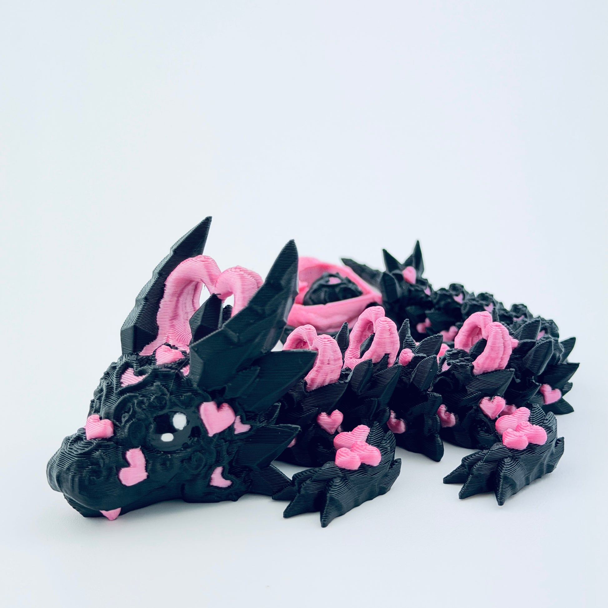 Baby Dark Heart Dragon - pink hearts 2