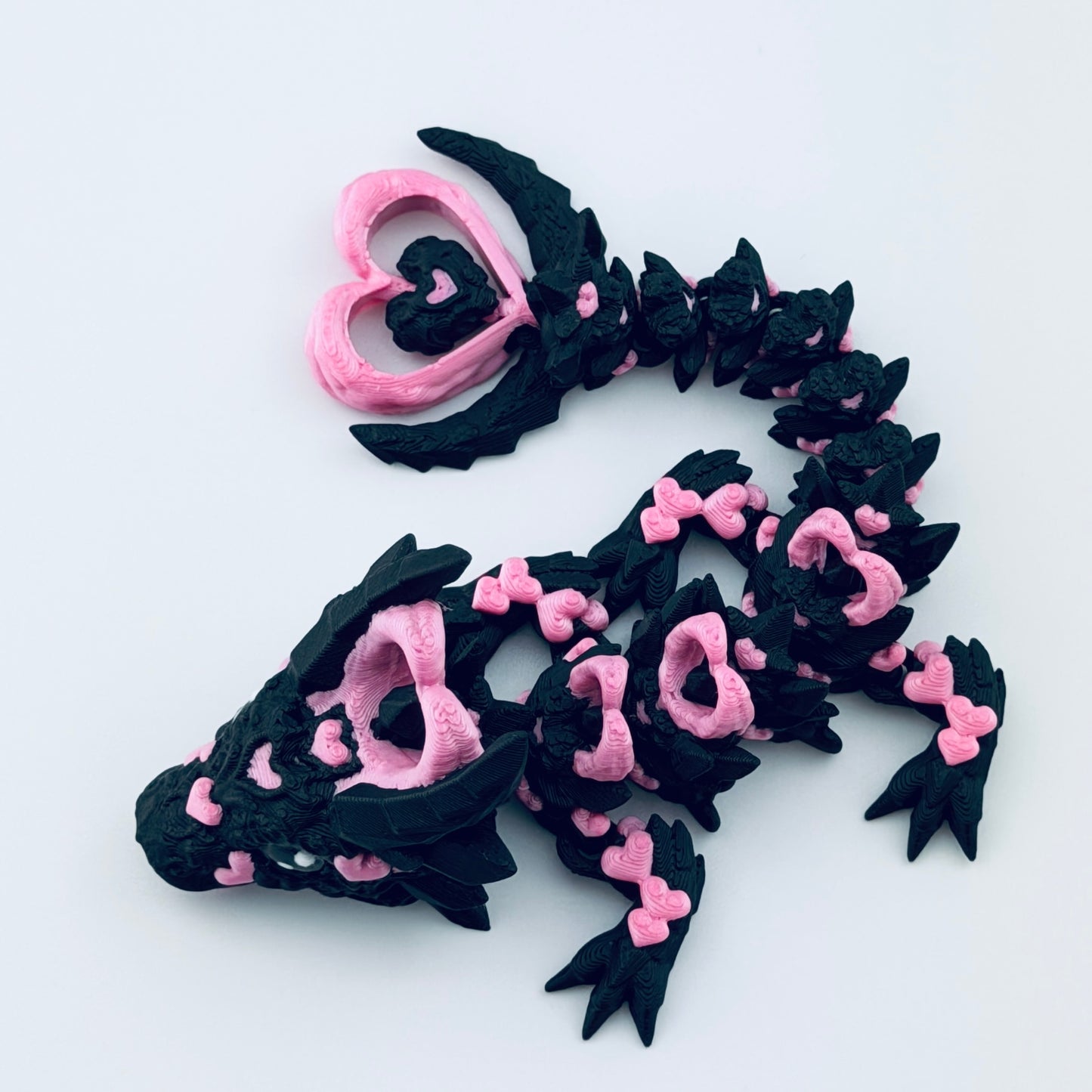 Baby Dark Heart Dragon - pink hearts 3