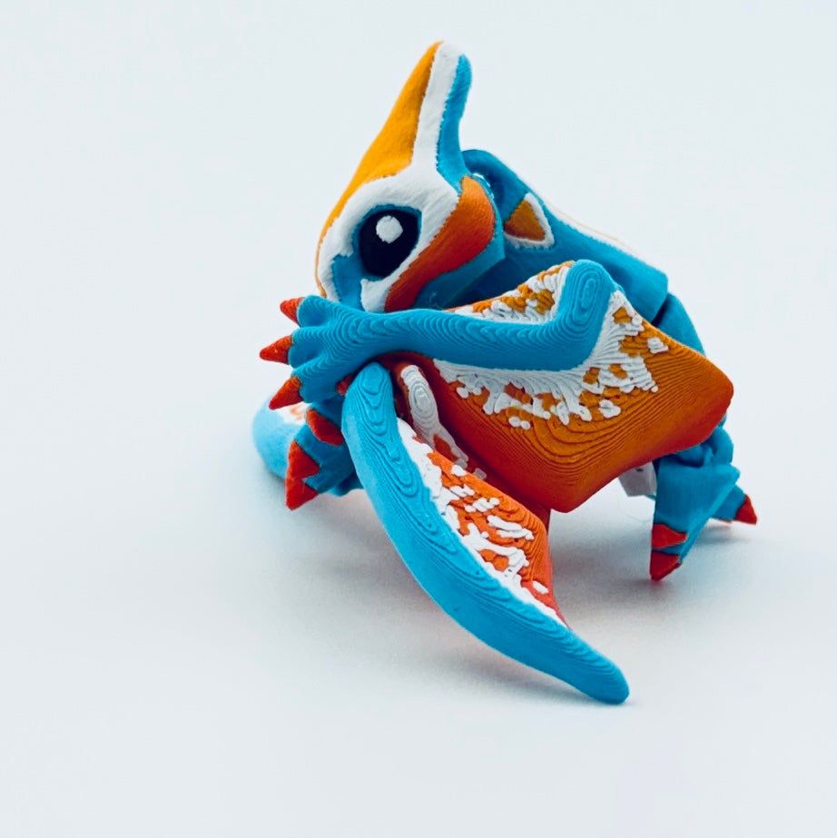 tiny 3d printed pterodactyl - view 1