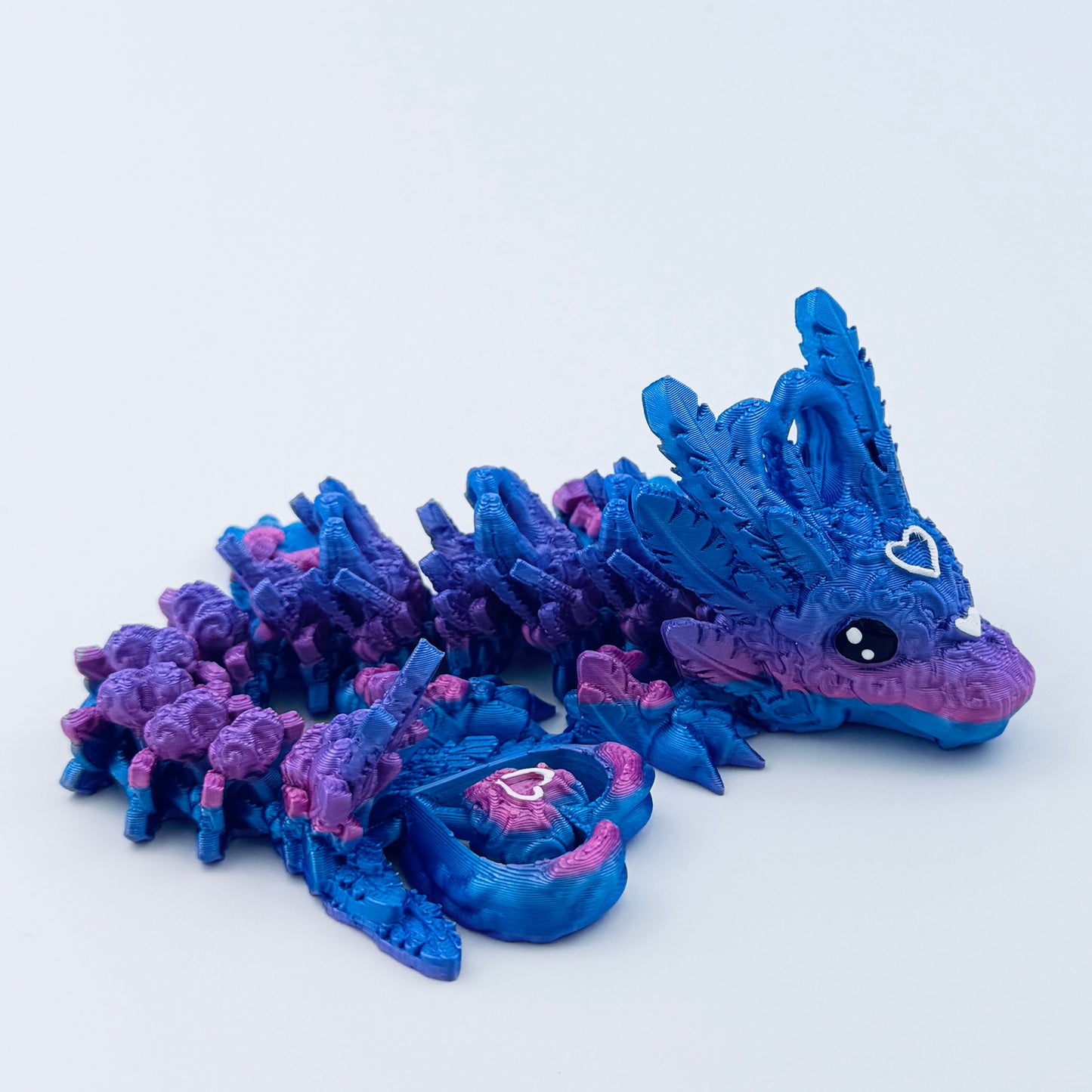 3d printed baby light heart dragon - view 1