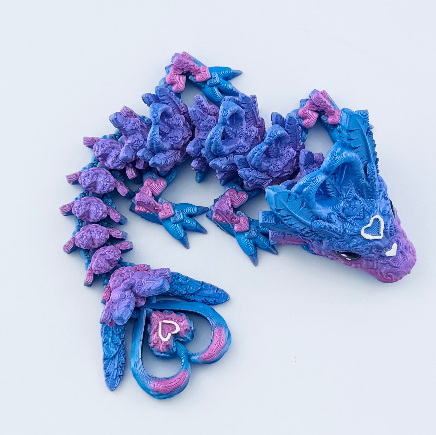 3d printed baby light heart dragon - view 5