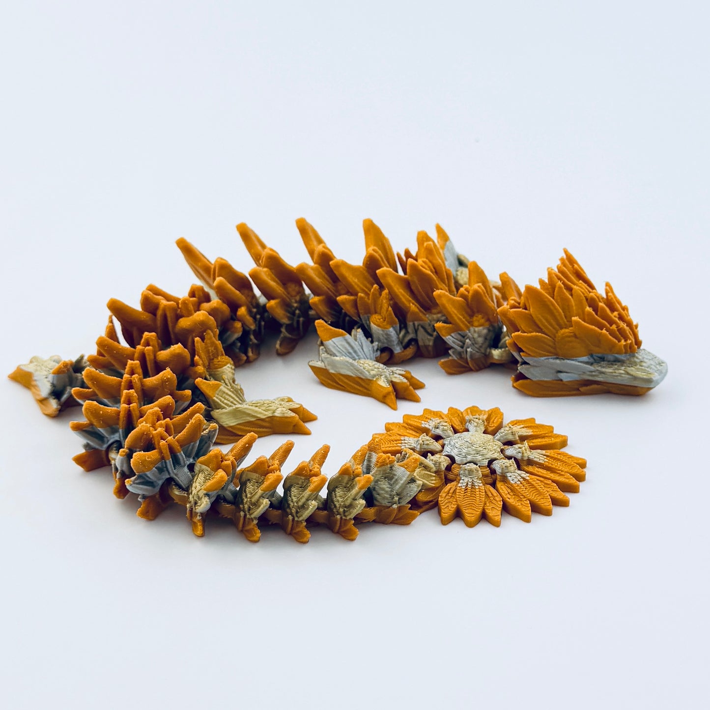3d printed sunflower dragon - view 1