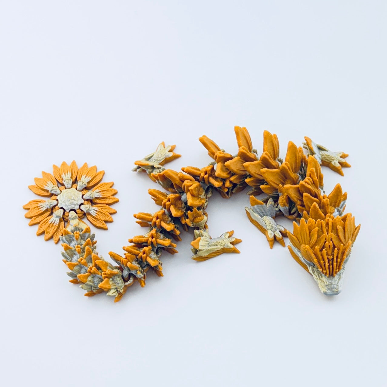 3d printed sunflower dragon - view 3