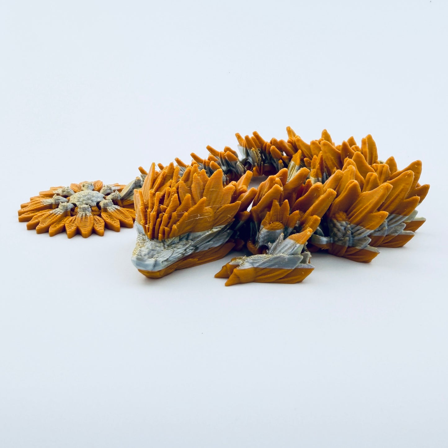 3d printed sunflower dragon - view 4