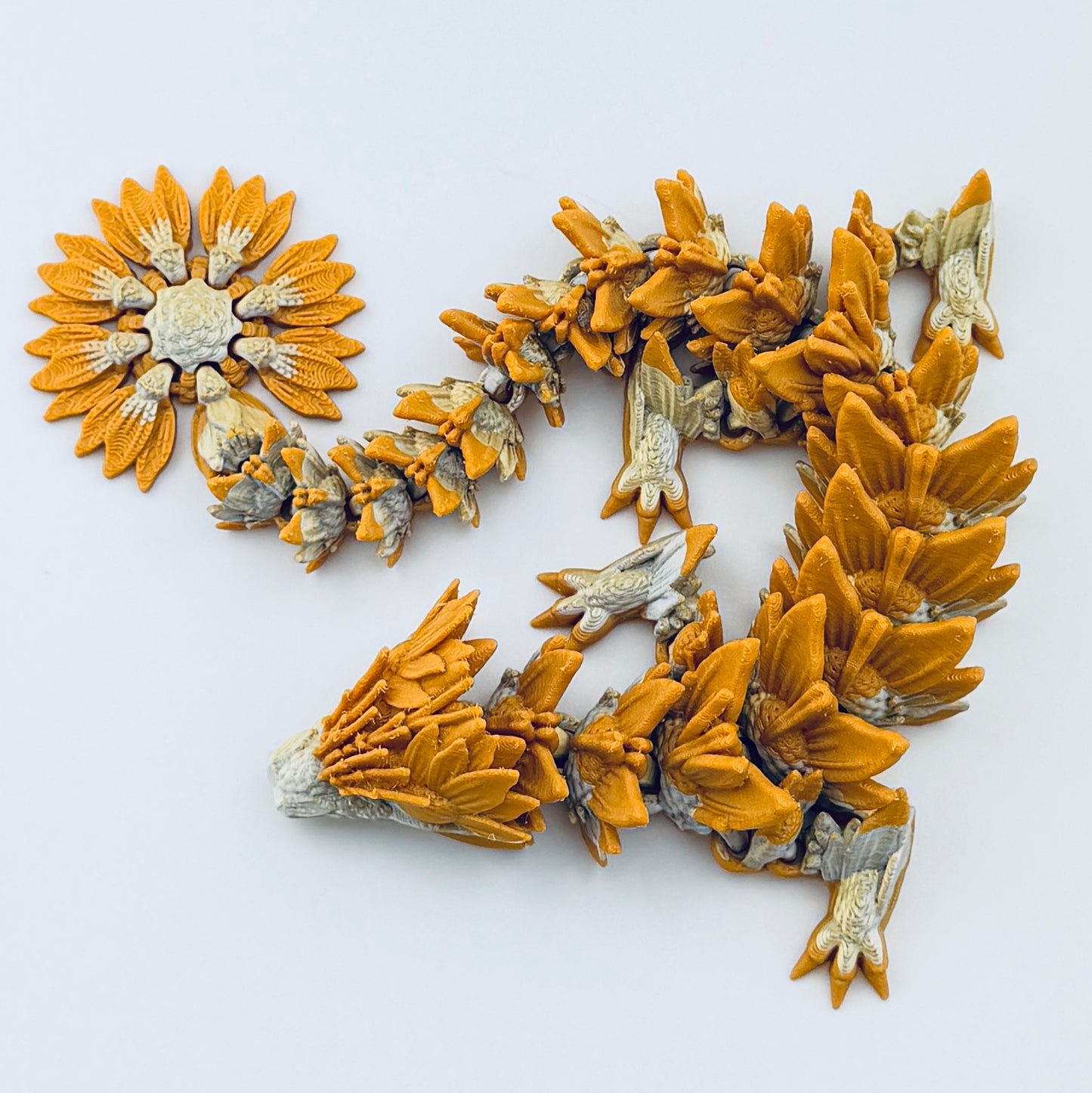 3d printed sunflower dragon - view 6